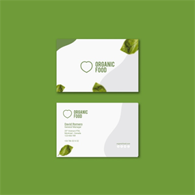 有机餐饮名片模板